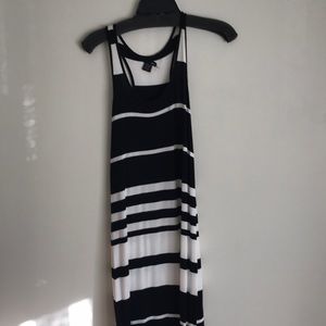 Aqua black and white sundress